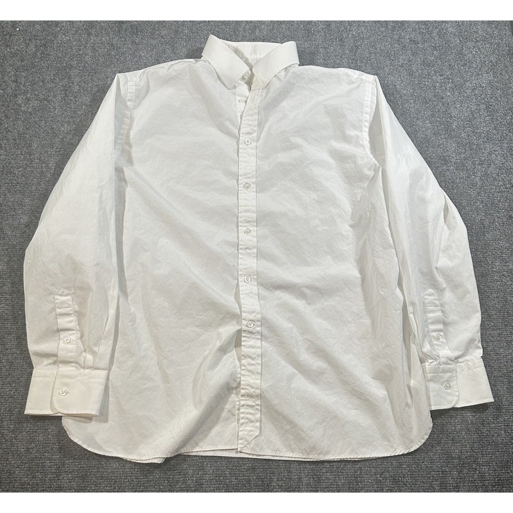 Ralph Lauren Purple Label Mens Easy Care Twill White Dress Shirt 16 XL ?